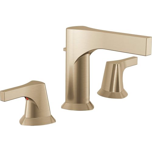  Delta Faucet 3574-CZMPU-DST Two Handle Bathroom Faucet Widespread, Champagne Bronze