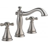 DELTA FAUCET Delta KLDCA-WS-3597H295-SS Cassidy Lavatory Faucet Kit with Metal Cross Handles, Brilliance Stainless Brilliance Stainless