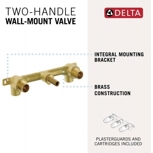  Delta Faucet Wall-Mount Rough-In Valve for Delta 2-Handle Wall-Mount Bathroom Faucets R3500-WL
