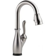 Delta Faucet 9678T-SP-DST Leland Single Handle Pull-Down Bar/Prep Faucet with Touch2O Technology, SpotShield Stainless