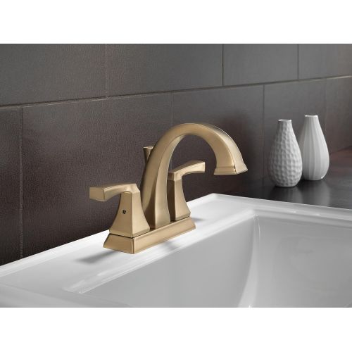  Delta Faucet Dryden Gold Bathroom Faucet, Centerset Bathroom Faucet, Diamond Seal Technology, Metal Drain Assembly, Champagne Bronze 2551-CZMPU-DST,1.5 GALLON PER MINUTE