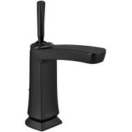 Delta Faucet Vesna Matte Black Bathroom Faucet, Single Hole Bathroom Faucet, Single Handle Bathroom Faucet, Drain Assembly, Worry-Free Drain Catch, Matte Black 15989LF-BL