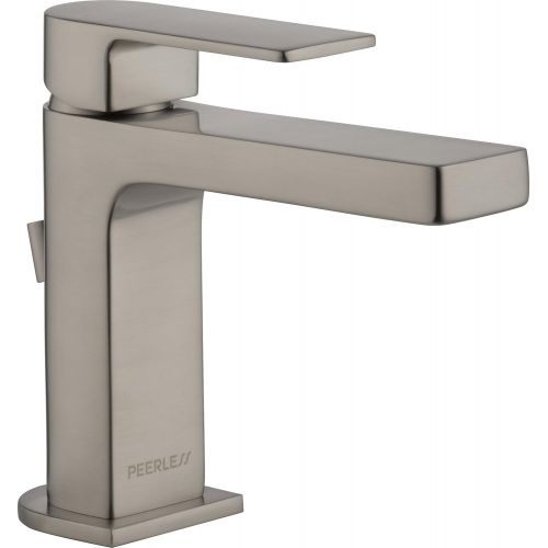  DELTA FAUCET Peerless Xander Single Hole Bathroom Faucet Brushed Nickel, Single Handle Bathroom Faucet, Drain Assembly, Brushed Nickel P1519LF-BN