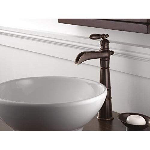  Delta Faucet Victorian Vessel Sink Faucet, Bronze Bathroom Faucet, Single Hole Bathroom Faucet, Waterfall Faucet, Venetian Bronze 754LF-RB
