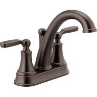 DELTA FAUCET Delta Woodhurst 2-Handle Centerset Bathroom Faucet with Metal Drain Assembly, Venetian Bronze (2532LF-RBMPU)