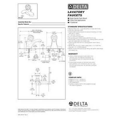  Delta Faucet B512LF, Chrome