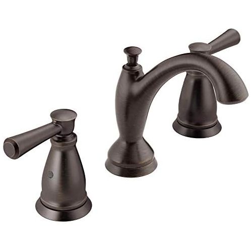  Delta Faucet Linden Widespread Bathroom Faucet 3 Hole, Bronze Bathroom Faucet, Bathroom Sink Faucet, Diamond Seal Technology, Metal Drain Assembly, Venetian Bronze 3593-RBMPU-DST