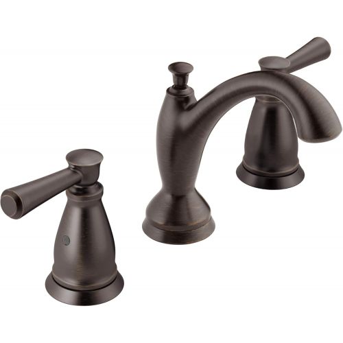  Delta Faucet Linden Widespread Bathroom Faucet 3 Hole, Bronze Bathroom Faucet, Bathroom Sink Faucet, Diamond Seal Technology, Metal Drain Assembly, Venetian Bronze 3593-RBMPU-DST