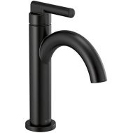 Delta Faucet Nicoli Matte Black Bathroom Faucet, Single Hole Bathroom Faucet, Single Handle Bathroom Faucet, Matte Black 15749LF-BL