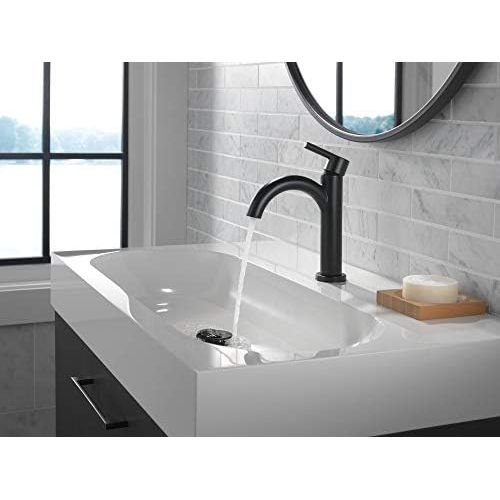  Delta Faucet Nicoli Matte Black Bathroom Faucet, Single Hole Bathroom Faucet, Single Handle Bathroom Faucet, Matte Black 15749LF-BL