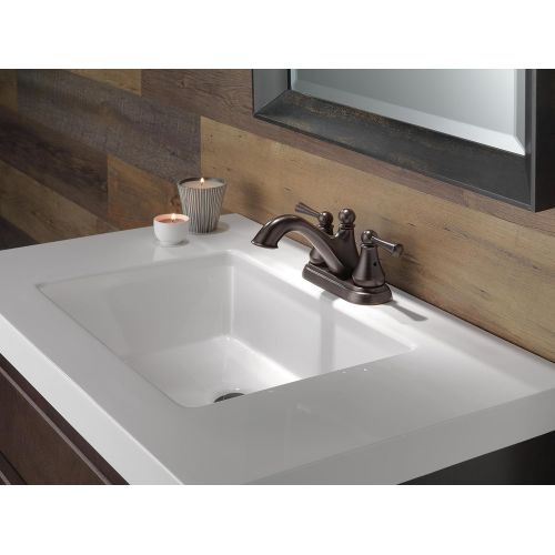  Delta Faucet Haywood Bronze Bathroom Faucet, Centerset Bathroom Faucet, Bathroom Sink Faucet, Drain Assembly, Venetian Bronze 25999LF-RB