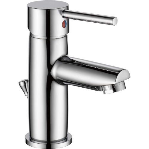  Delta Faucet Modern Single Hole Bathroom Faucet, Single Handle Bathroom Faucet Chrome, Bathroom Sink Faucet, Drain Assembly, Chrome 559LF-PP