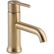 Delta Faucet Trinsic Single Hole Bathroom Faucet, Gold Bathroom Faucet, Single Handle Bathroom Faucet, Metal Drain Assembly, Champagne Bronze 559LF-CZMPU