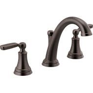 Delta Faucet Woodhurst Widespread Bathroom Faucet 3 Hole, Bronze Bathroom Faucet, Bathroom Sink Faucet, Metal Drain Assembly, Venetian Bronze 3532LF-RB