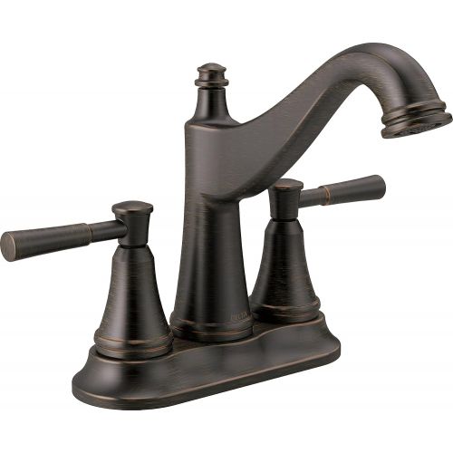  Delta Faucet Mylan Bronze Bathroom Faucet, Centerset Bathroom Faucet, Drain Assembly, Worry-Free Drain Catch, Venetian Bronze 25777LF-RB