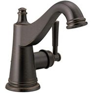Delta Faucet Mylan Single Hole Bathroom Faucet, Bronze Bathroom Faucet, Single Handle, Drain Assembly and Worry-Free Drain Catch, Venetian Bronze 15777LF-RB
