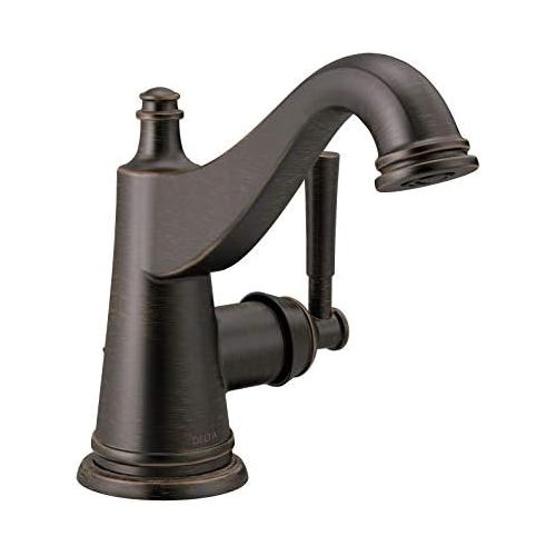  Delta Faucet Mylan Single Hole Bathroom Faucet, Bronze Bathroom Faucet, Single Handle, Drain Assembly and Worry-Free Drain Catch, Venetian Bronze 15777LF-RB