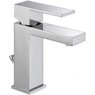 Delta Faucet Modern Single Hole Bathroom Faucet, Single Handle Bathroom Faucet Chrome, Bathroom Sink Faucet, Drain Assembly, Chrome 567LF-PP