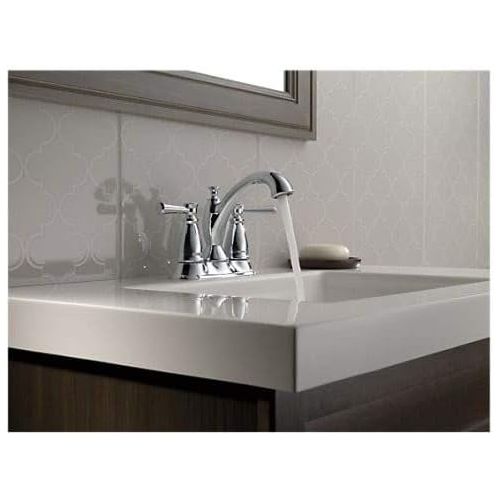  Delta Faucet Linden Bronze Bathroom Faucet, Centerset Bathroom Faucet, Diamond Seal Technology, Metal Drain Assembly, Venetian Bronze 2593-RBMPU-DST