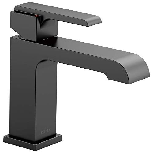  Delta Faucet Ara Matte Black Bathroom Faucet, Single Hole Bathroom Faucet, Single Handle Bathroom Faucet, Metal Drain Assembly, Matte Black 567LF-BLMPU