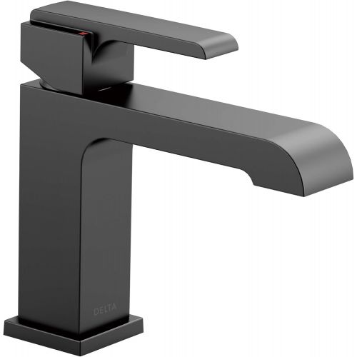  Delta Faucet Ara Matte Black Bathroom Faucet, Single Hole Bathroom Faucet, Single Handle Bathroom Faucet, Metal Drain Assembly, Matte Black 567LF-BLMPU