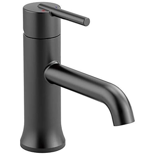  Delta Faucet Trinsic Matte Black Bathroom Faucet, Single Hole Bathroom Faucet, Single Handle Bathroom Faucet, Matte Black 559LF-BLLPU