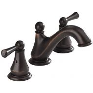 Delta Faucet Haywood Widespread Bathroom Faucet 3 Hole, Bronze Bathroom Faucet, Bathroom Sink Faucet, Drain Assembly, Venetian Bronze 35999LF-RB
