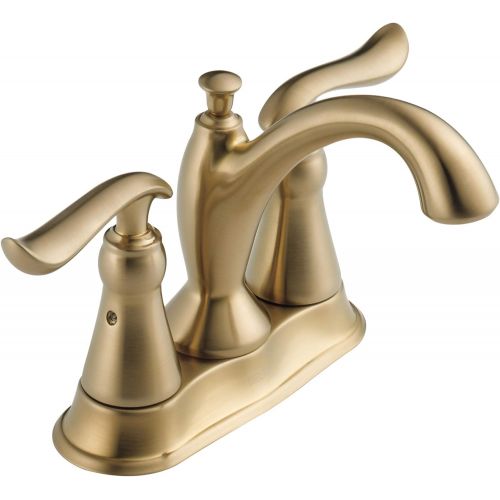  Delta Faucet Linden Gold Bathroom Faucet, Centerset Bathroom Faucet, Diamond Seal Technology, Metal Drain Assembly, Champagne Bronze 2594-CZMPU-DST