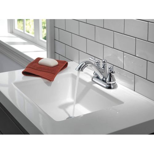  Delta Faucet Haywood Centerset Bathroom Faucet Chrome, Bathroom Sink Faucet, Drain Assembly, Chrome 25999LF