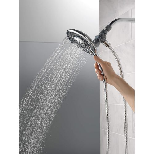  Delta Faucet 4-Spray Touch Clean In2ition 2-in-1 Dual Hand Held Shower Head with Hose, Chrome 75486C