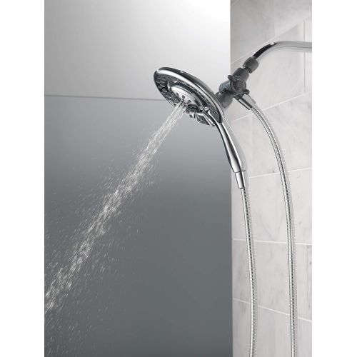  Delta Faucet 4-Spray Touch Clean In2ition 2-in-1 Dual Hand Held Shower Head with Hose, Chrome 75486C