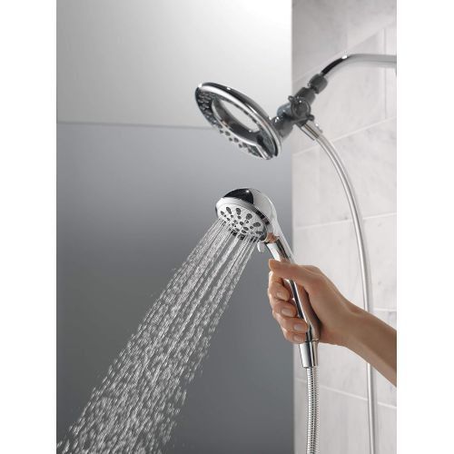  Delta Faucet 4-Spray Touch Clean In2ition 2-in-1 Dual Hand Held Shower Head with Hose, Chrome 75486C