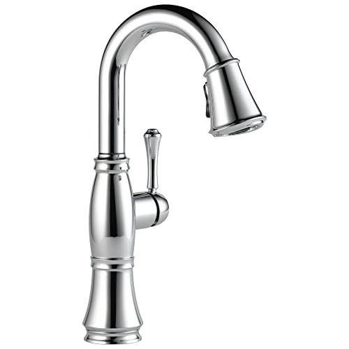  Delta Faucet Cassidy Single-Handle Bar Faucet, Bar Sink Faucet, Prep Sink Faucet with Diamond Seal Technology, Lumicoat Arctic Stainless 9997-AR-PR-DST