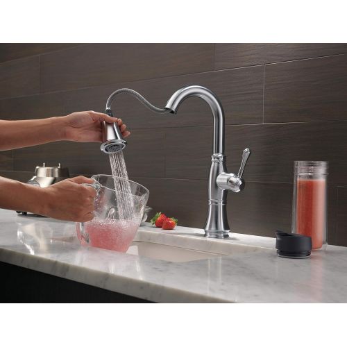  Delta Faucet Cassidy Single-Handle Bar Faucet, Bar Sink Faucet, Prep Sink Faucet with Diamond Seal Technology, Lumicoat Arctic Stainless 9997-AR-PR-DST