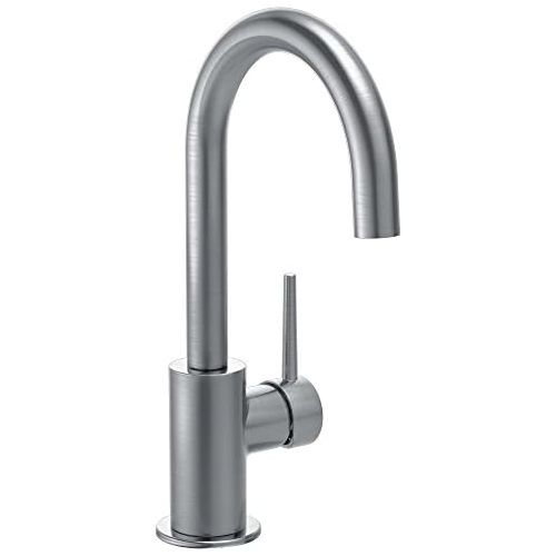  Delta Faucet Trinsic Single-Handle Bar-Prep Kitchen Sink Faucet, Arctic Stainless 1959LF-AR