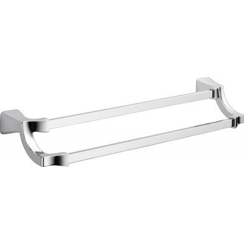  DELTA FAUCET Delta Faucet 75225-PN Tesla Double Towel Bar, Polished Nickel, 24