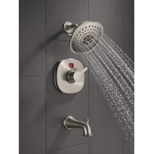  DELTA FAUCET Delta 52686-SS 3 Setting H2O kinetic Contemporary Raincan Showerhead, Stainless