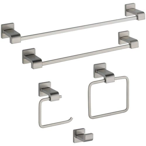  DELTA FAUCET Delta Faucet 77525-SS Ara 24inch Double Towel Bar Rack, Brilliance Stainless Steel