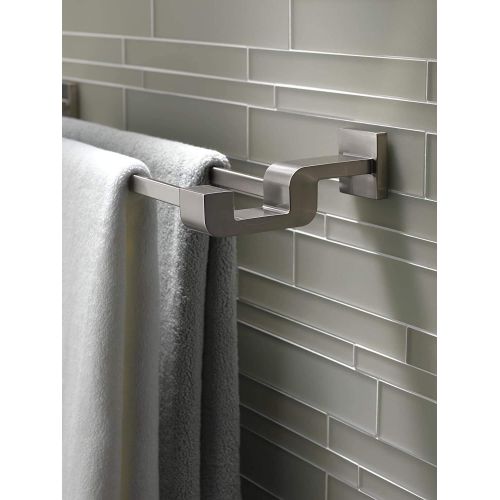  DELTA FAUCET Delta Faucet 77525-SS Ara 24inch Double Towel Bar Rack, Brilliance Stainless Steel