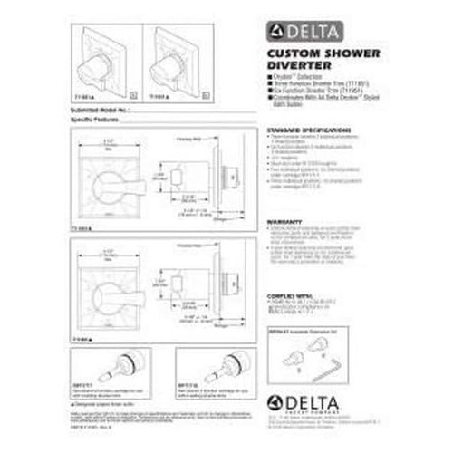  DELTA FAUCET Delta T11851-RB Dryden 3 Setting Diverter, Venetian Bronze