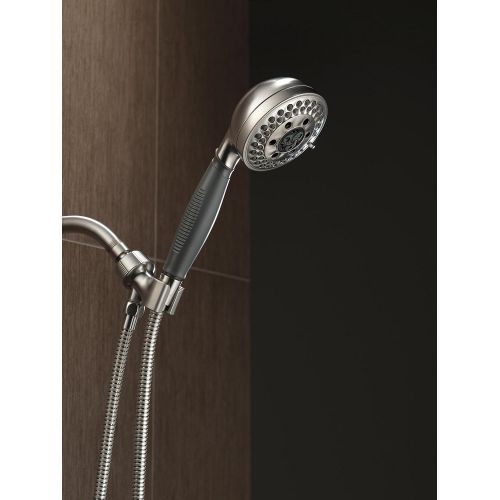  DELTA FAUCET Delta 54445-SS-PK H2Okinetic 5-Setting Shower Mount Handshower, Stainless