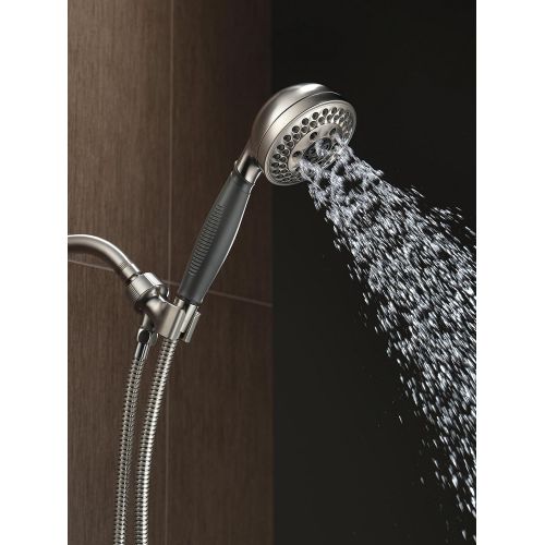  DELTA FAUCET Delta 54445-SS-PK H2Okinetic 5-Setting Shower Mount Handshower, Stainless