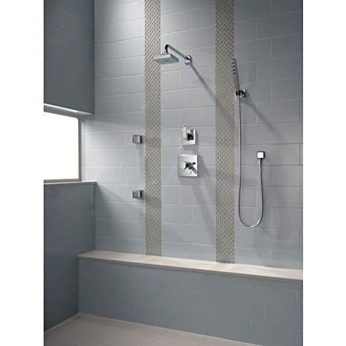  DELTA FAUCET Delta Faucet Single-Spray H2Okinetic Wall-Mount Hand Held Shower with Hose, Stainless 55567-SS