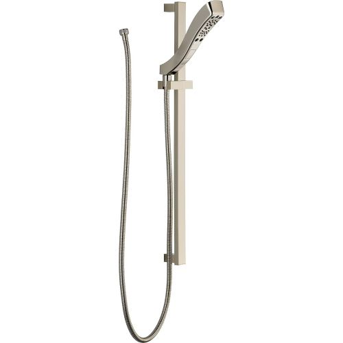  DELTA FAUCET Delta Faucet 4-Spray H2Okinetic Slide Bar Hand Held Shower with Hose, Stainless 51552-SS