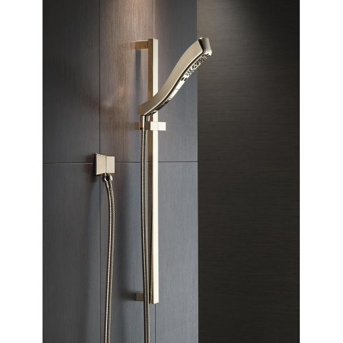 DELTA FAUCET Delta Faucet 4-Spray H2Okinetic Slide Bar Hand Held Shower with Hose, Stainless 51552-SS