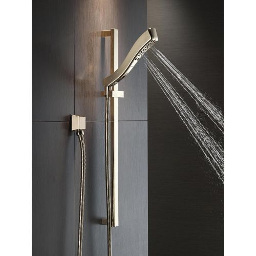  DELTA FAUCET Delta Faucet 4-Spray H2Okinetic Slide Bar Hand Held Shower with Hose, Stainless 51552-SS