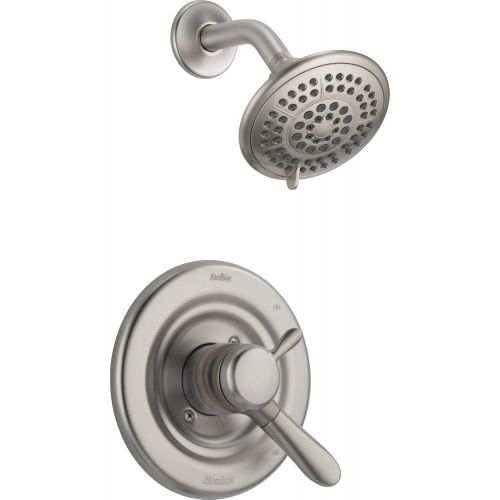  DELTA FAUCET Delta Faucet Lahara 17 Series Dual-Function Tub and Shower Trim Kit with 5-Spray Touch-Clean Shower Head, Champagne Bronze T17438-CZ (Valve Not Included)