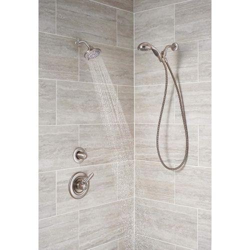  DELTA FAUCET Delta Faucet Lahara 17 Series Dual-Function Tub and Shower Trim Kit with 5-Spray Touch-Clean Shower Head, Champagne Bronze T17438-CZ (Valve Not Included)