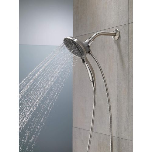  DELTA FAUCET Delta Faucet 4-Spray In2ition 2-in-1 Dual Hand Held Shower Head with Hose, Chrome 58467