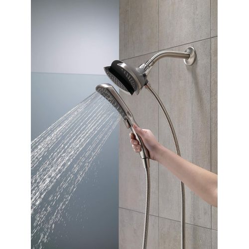  DELTA FAUCET Delta Faucet 4-Spray In2ition 2-in-1 Dual Hand Held Shower Head with Hose, Chrome 58467